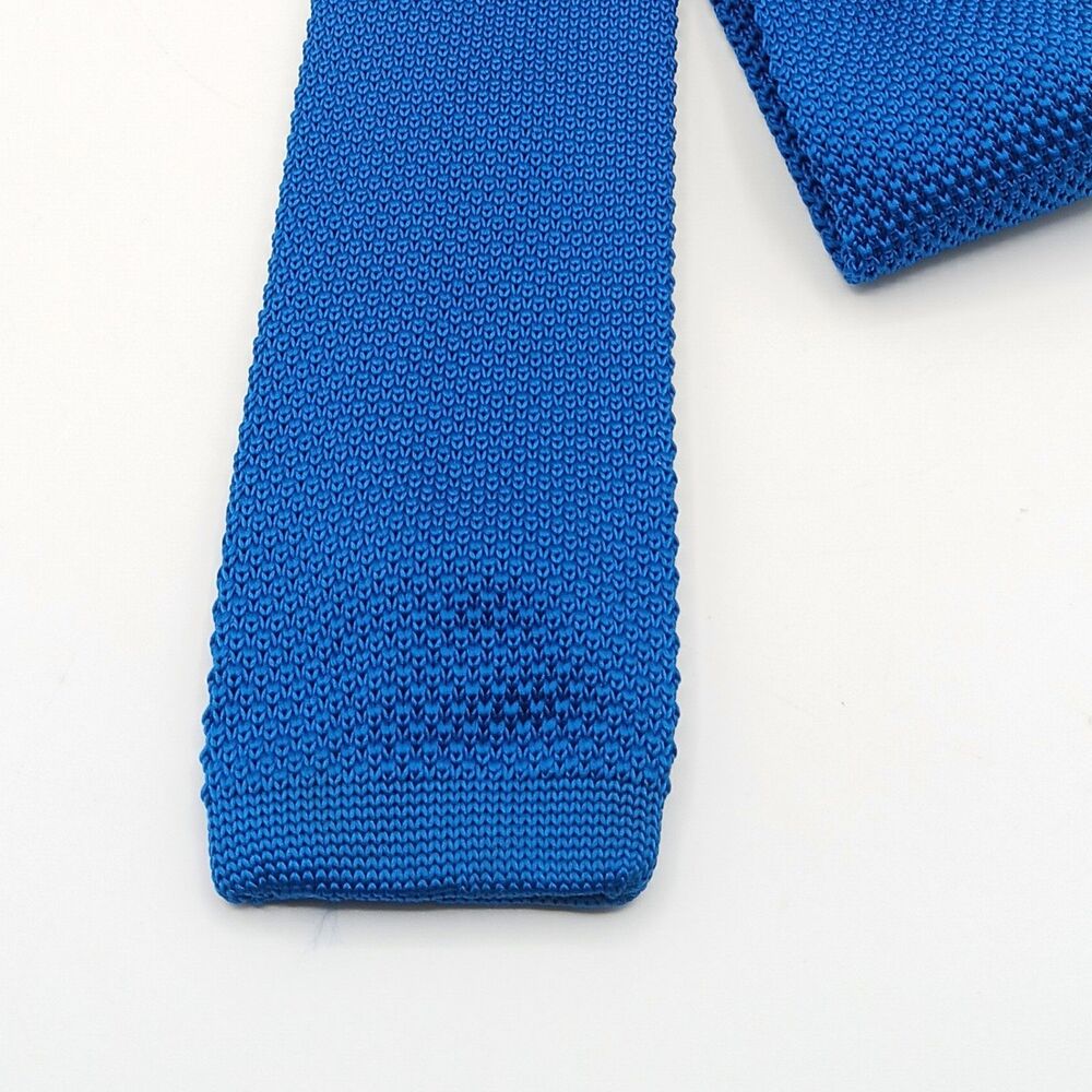Westbury Square Sock Tie Mens 57” Royal Blue Textured Designer Skinny Preppy New